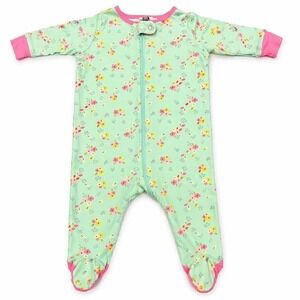 Green Floral Newborn Girls